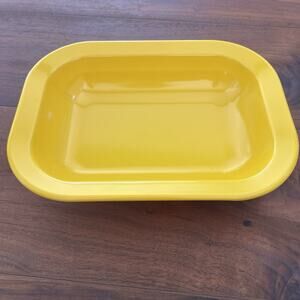 Texas Ware Yellow #119 Melamine Rectangular Serving Bowl 10" x 7.5" x 2" Yellow